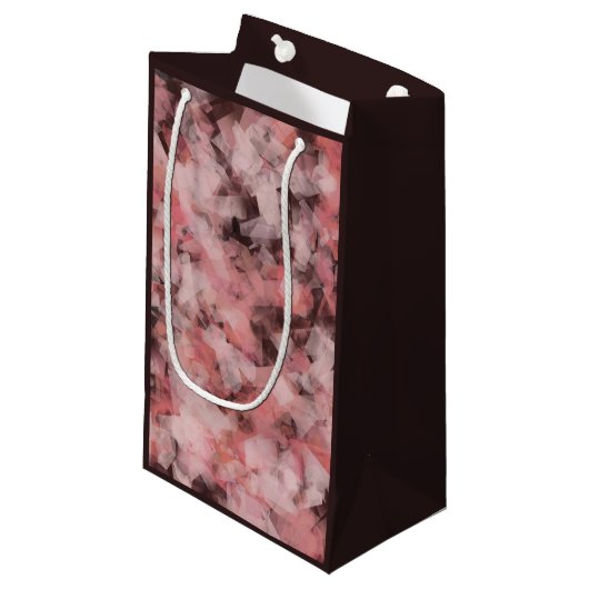Black Gray Pink White Modern Geometric Abstract Klein Cadeauzakje (Voorkant Gekanteld)