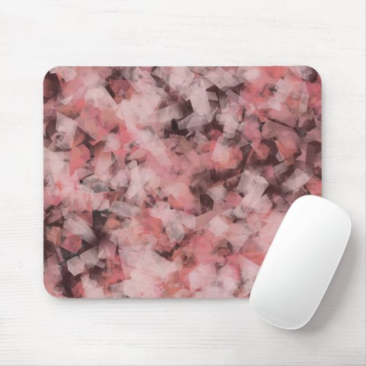 Black Gray Pink White Modern Geometric Abstract Muismat (Met muis)