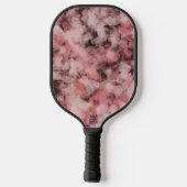 Black Gray Pink White Modern Geometric Abstract Pickleball Paddle (Achterkant)