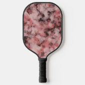 Black Gray Pink White Modern Geometric Abstract Pickleball Paddle (Voorkant)
