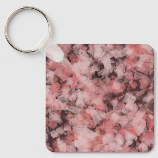 Black Gray Pink White Modern Geometric Abstract Sleutelhanger (Voorkant)