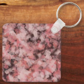 Black Gray Pink White Modern Geometric Abstract Sleutelhanger (Achterkant)