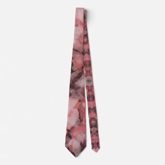 Black Gray Pink White Modern Geometric Abstract Stropdas (Voorkant)