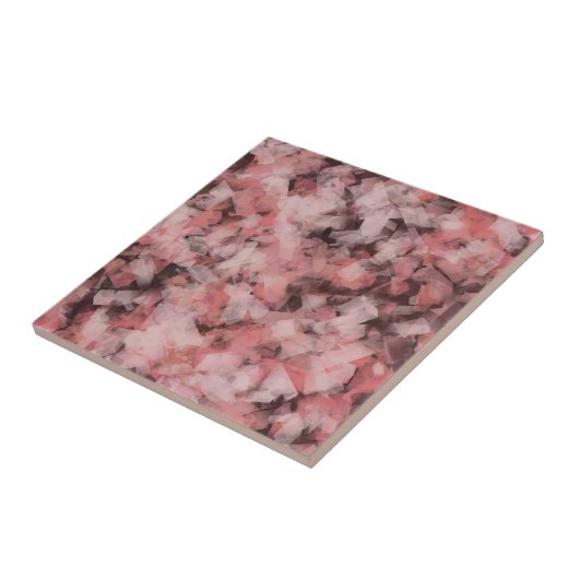 Black Gray Pink White Modern Geometric Abstract  Tegeltje (Zijkant)