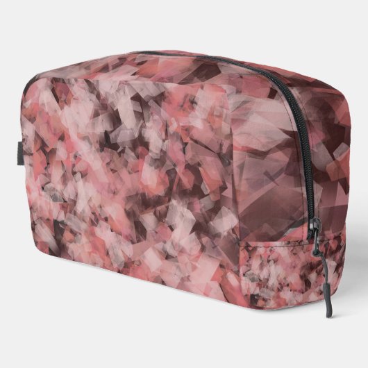 Black Gray Pink White Modern Geometric Abstract Toilettasje (Rechterhoek)