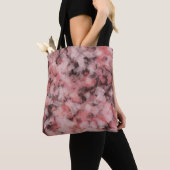 Black Gray Pink White Modern Geometric Abstract Tote Bag (Dichtbij)