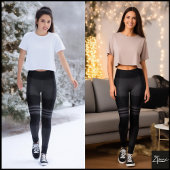 Black Gray Plaid Flannel Tartan Texture Leggings