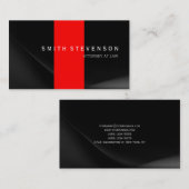 Black Gray Red Attorney in Law Visitekaartje (Voorkant / Achterkant)