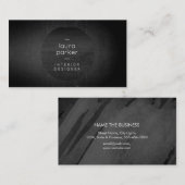 Black Gray Tutor Splatter Chalkboard Tutor Visitekaartje (Voorkant / Achterkant)