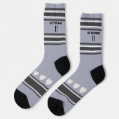 Black, gray, white- Name Number heart Socks Sokken (Links)