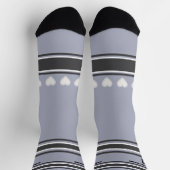 Black, gray, white- Name Number heart Socks Sokken (Top)