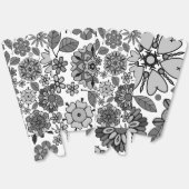 Black Gray White Retro Floral Art Seamless Pattern Bedankdoosjes (Ongevouwen)