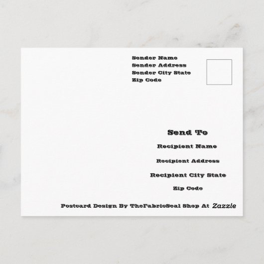 Black Gray White Retro Floral Art Seamless Pattern Briefkaart (Achterkant)