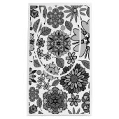 Black Gray White Retro Floral Art Seamless Pattern Klein Cadeauzakje (Voorkant)