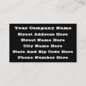 Black Gray White Retro Floral Art Seamless Pattern Visitekaartje (Achterkant)