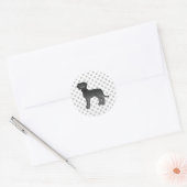 Black Great Dane Cute Cartoon Dog Ronde Sticker (Envelop)