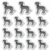 Black Great Dane Cute Cartoon Dogs Sticker (Voorkant)