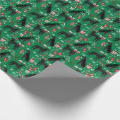 Black Great Dane kerstdog Cadeaupapier (Hoek)