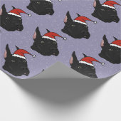 Black Great Dane Kerstmis Cadeaupapier (Hoek)