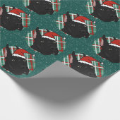 Black Great Dane Kerstmis Cadeaupapier (Hoek)
