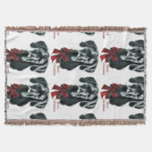 Black Great Dane Kerstmis Deken (Voorkant)