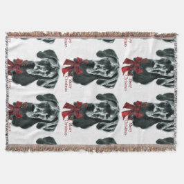 Black Great Dane Kerstmis Deken