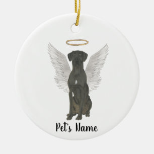 Black Great Dane Sympathy Memorial Keramisch Ornament