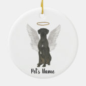 Black Great Dane Sympathy Memorial Keramisch Ornament (Achterkant)