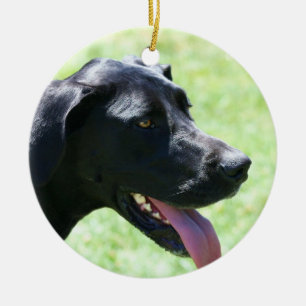 Black Great Dane-versiering Keramisch Ornament