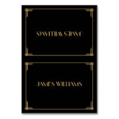 Black Great Gatsby Art Deco Kaarten plaatsen (Voorkant)