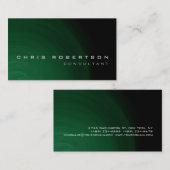 Black Green Abstract Consultant Visitekaartje (Voorkant / Achterkant)