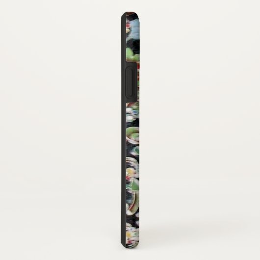 BLACK GREEN ART NOUVEAU GEMSTONE MONOGRAM Emerald Case-Mate iPhone Case (Achterkant/rechts)