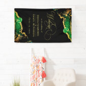 Black Green Bronze Gold Weduwen Welkom Spandoek (Insitu)