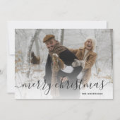 Black Green Buffalo Pset Photo Merry Kerstry Feestdagenkaart (Voorkant)
