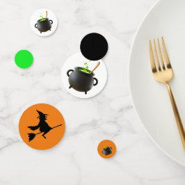 Black Green Cauldron en Witches Table Confetti