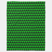 Black Green Check Fleece Blanket - Modern Deken (Voorkant)