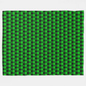 Black Green Check Fleece Blanket - Modern Deken (Voorkant (Horizontaal))