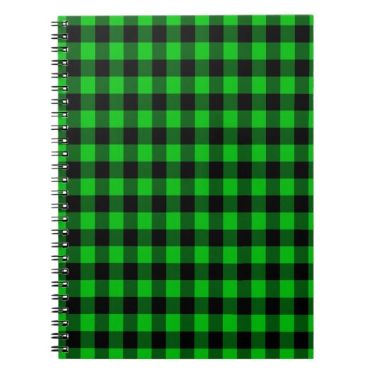 Black Green Check Notitieboek (Voorkant)