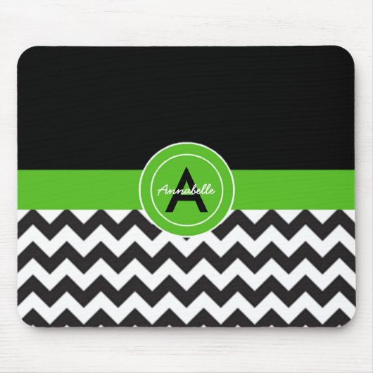 Black Green Chevron Muismat (Voorkant)