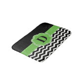 Black Green Chevron Rug Badmat (Gekanteld)