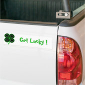 Black Green Clover Heart St Patty's Day Bumper S Bumpersticker (Op Truck)