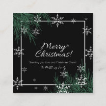 Black Green en Snowflake Merry-kerst