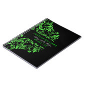 Black & Green Floral Swirls Lace Notitieboek (Linkerzijde)