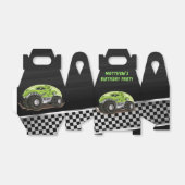 Black Green Gator Monster Truck Birthday Party Bedankdoosjes (Uitgevouwen)