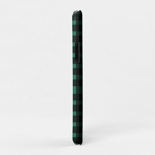 Black Green Gingham Pattern Case-Mate iPhone Case (Achterkant/rechts)