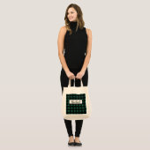 Black Green Gingham Personalized Tote Bag (Voorkant (model))