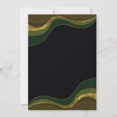 Black Green Gold Glitter Surprise 80e verjaardag Kaart (Achterkant)