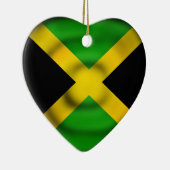 Black Green Gold Jamaica Heart Flag Ornament (Rechts)