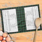 Black Green Kerstmis Gingham Pset Family Recipe Theedoek