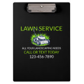 Black Green Lawn Care and Service Professional Klembord (Voorkant)